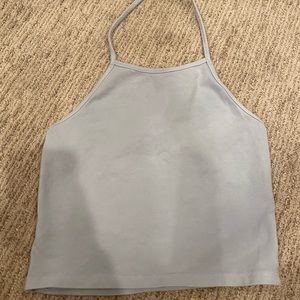 brandy melville light blue halter top